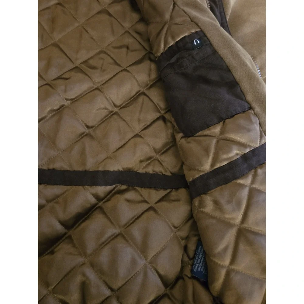 PGA Tour Jacket Mens Medium Brown Zip Up Logo Golfing‎ Outdoors